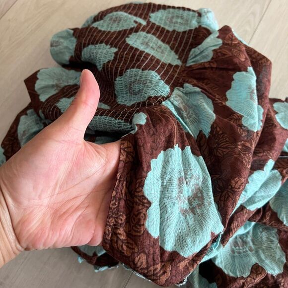 Free people Abercrombie & Fitch Flutter Sleeve Midi Dress size M - Picture 6 of 8